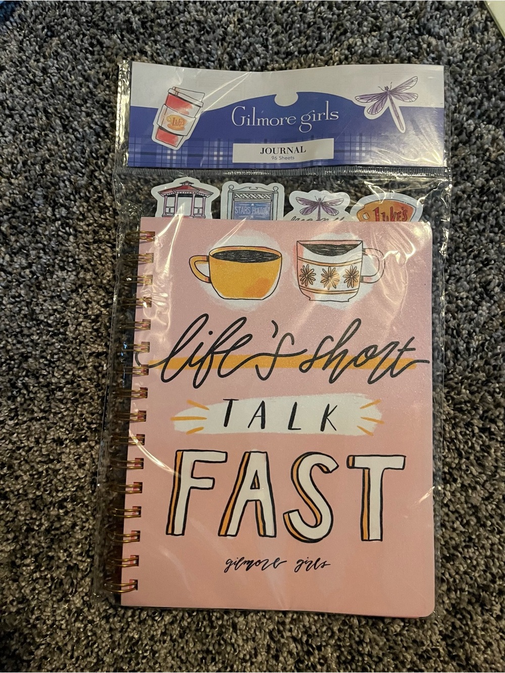 Gilmore Girls “life’s short talk fast” journal